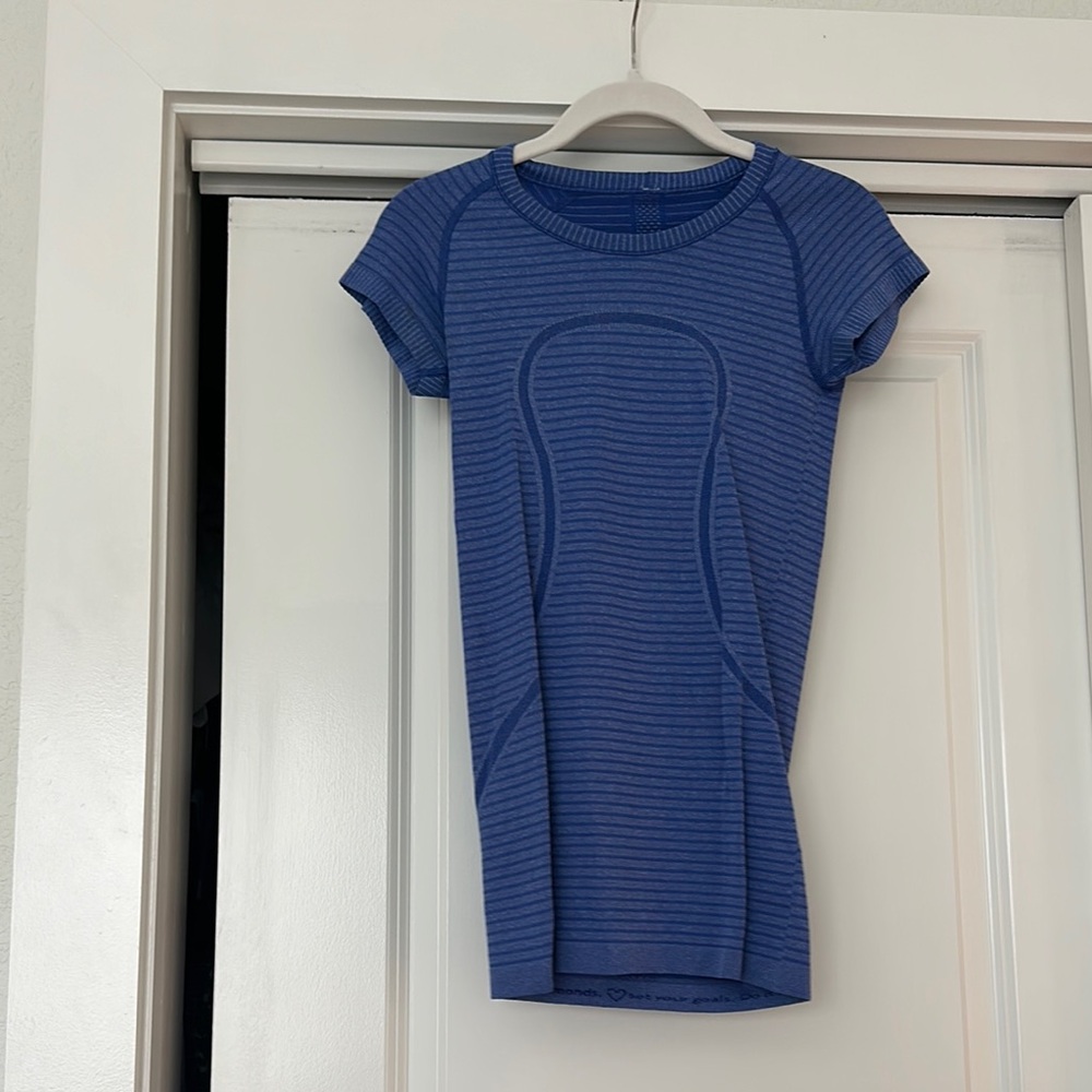 Lululemon Blue Striped Women's Top